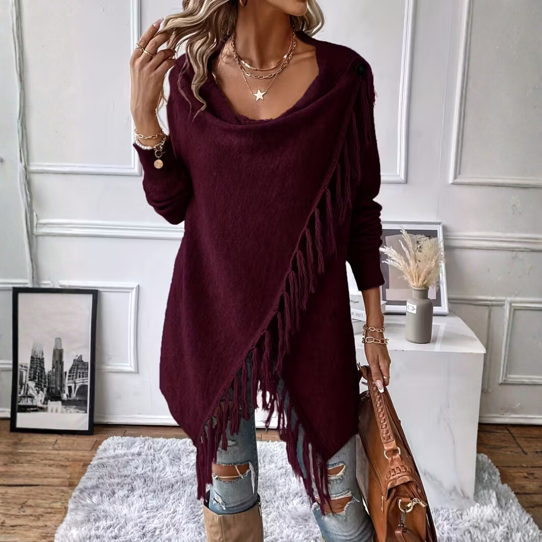 Alyssa - Soft confidence in a draped knit