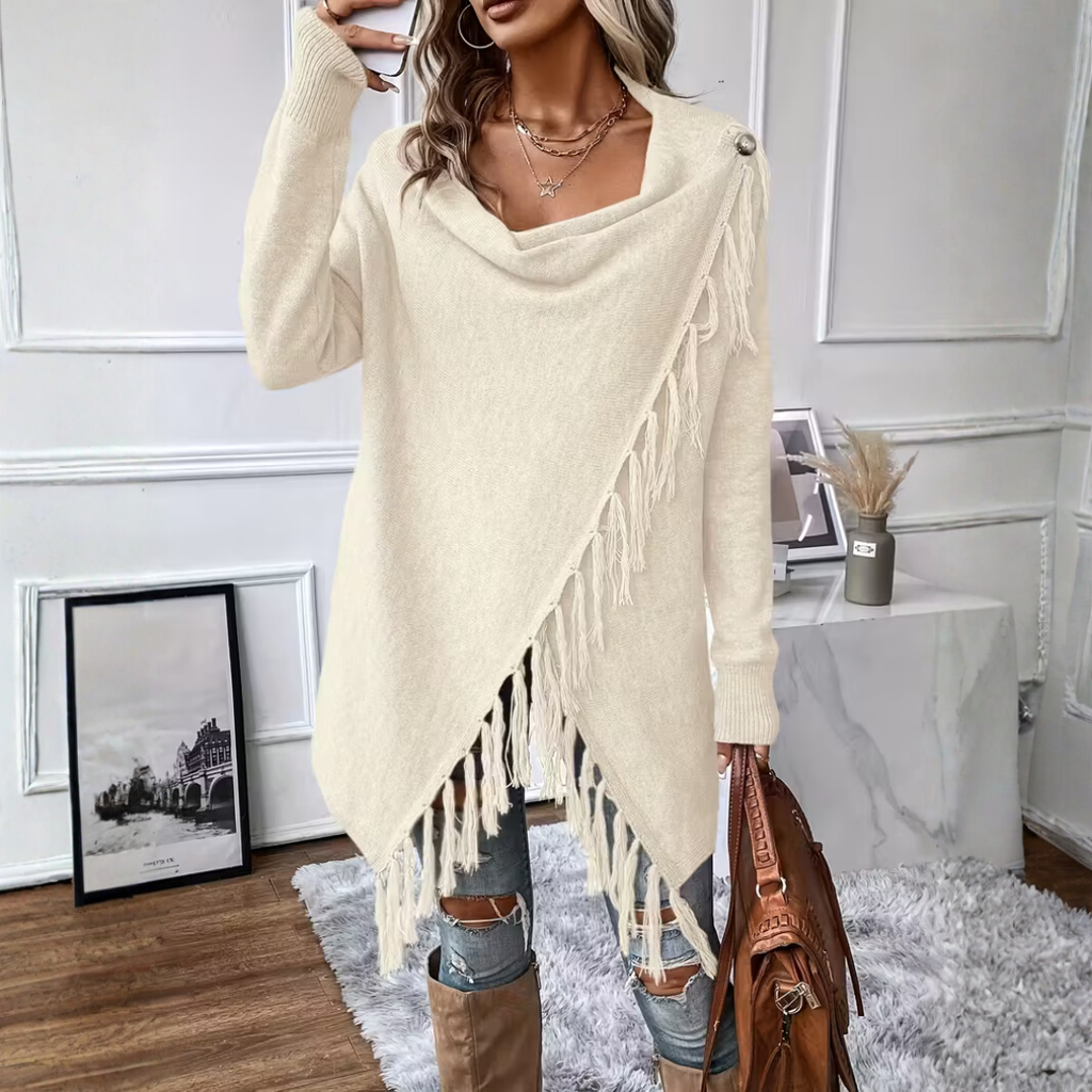 Alyssa - Soft confidence in a draped knit