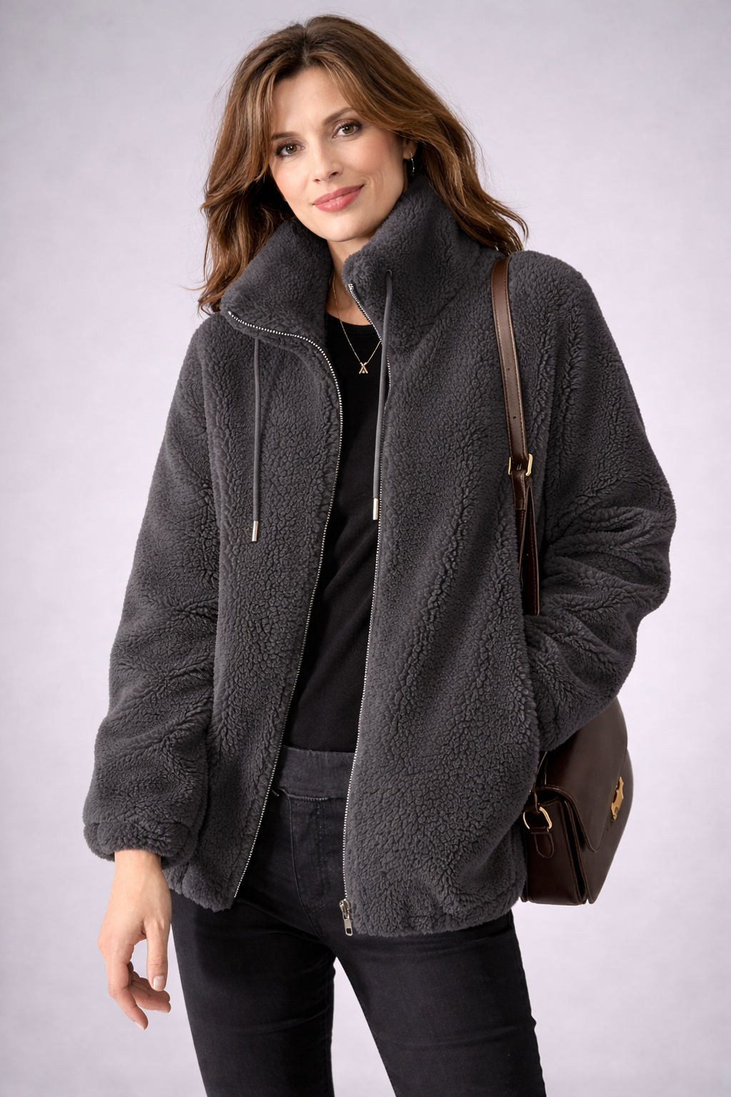 EMBER – Soft Teddy Zip Jacket