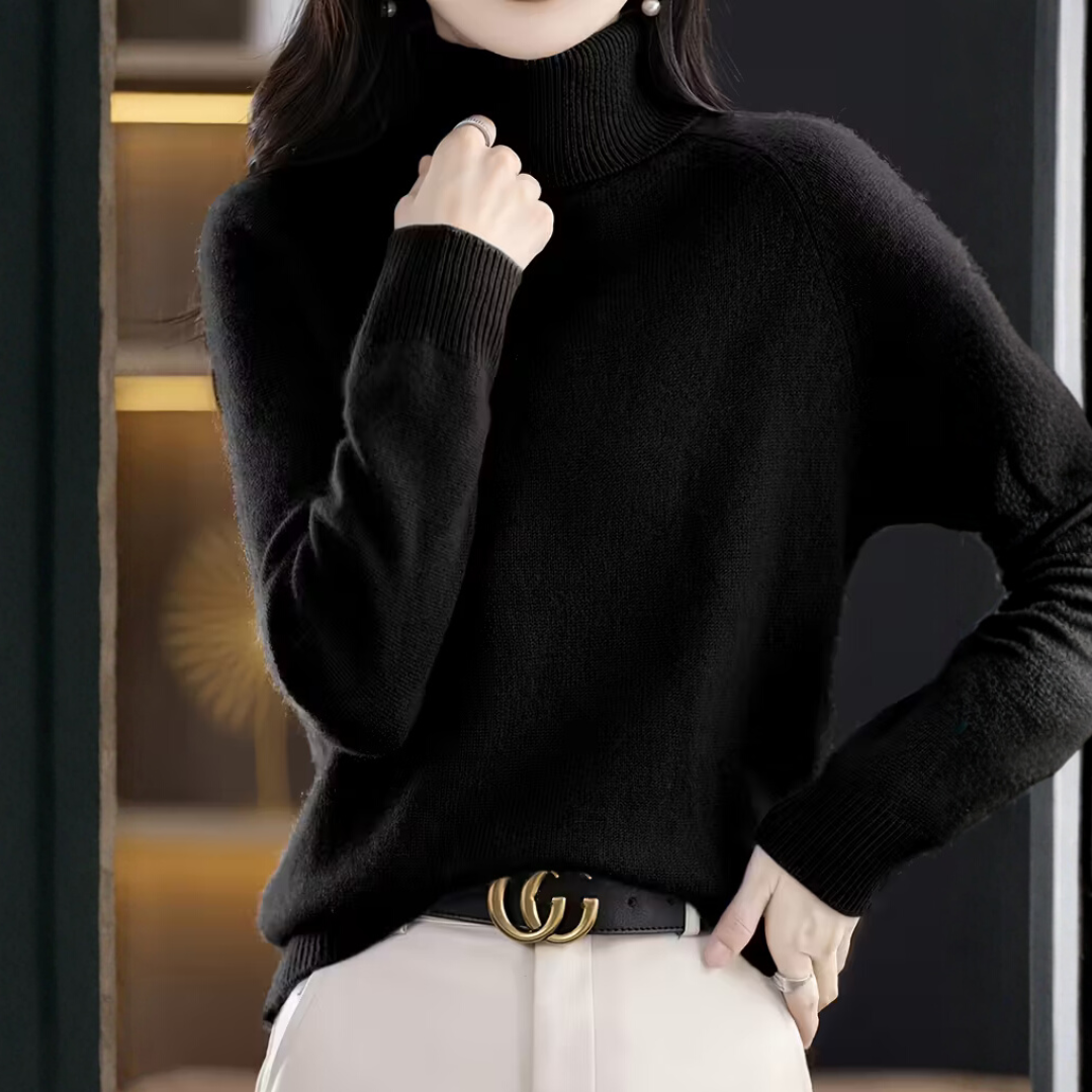 Talia - A turtleneck that settles softly around you