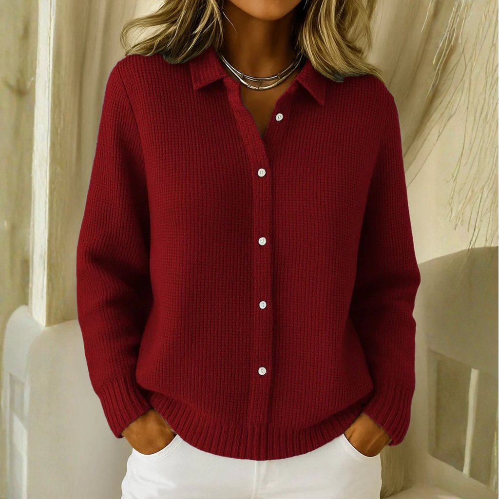 Winter Calm Cardigan – Warmth That Settles Softly on Your Shoulders